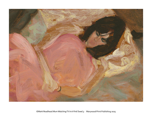 Watching TV In A Pink Towel 3